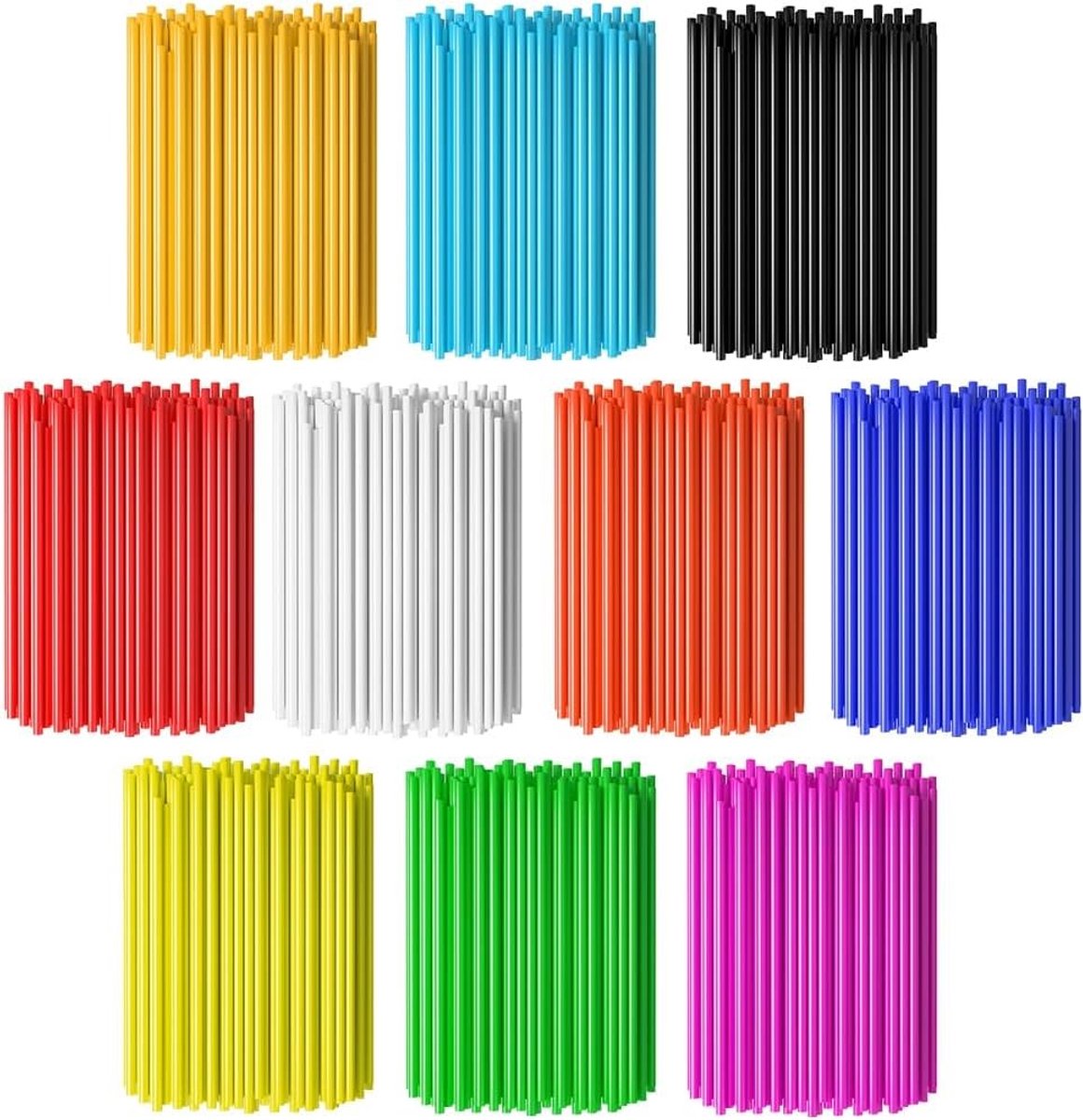 72 Stuks Spaken Bescherming en Decoratie voor Motorcross en Fietsen in 11 Kleuren Mix