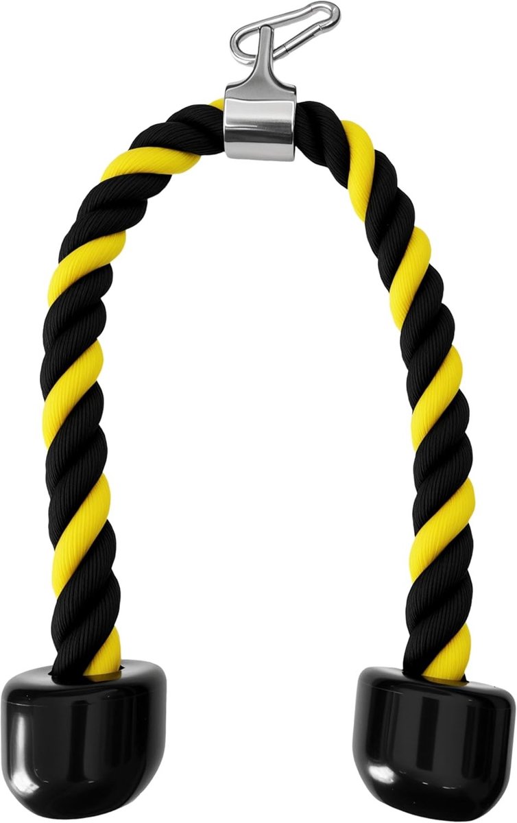 Tricep Touw voor Kabelmachine - 27 Inch Nylon Triceps Rope voor Thuisgym, LAT Pulldown en Fitness Accessoires