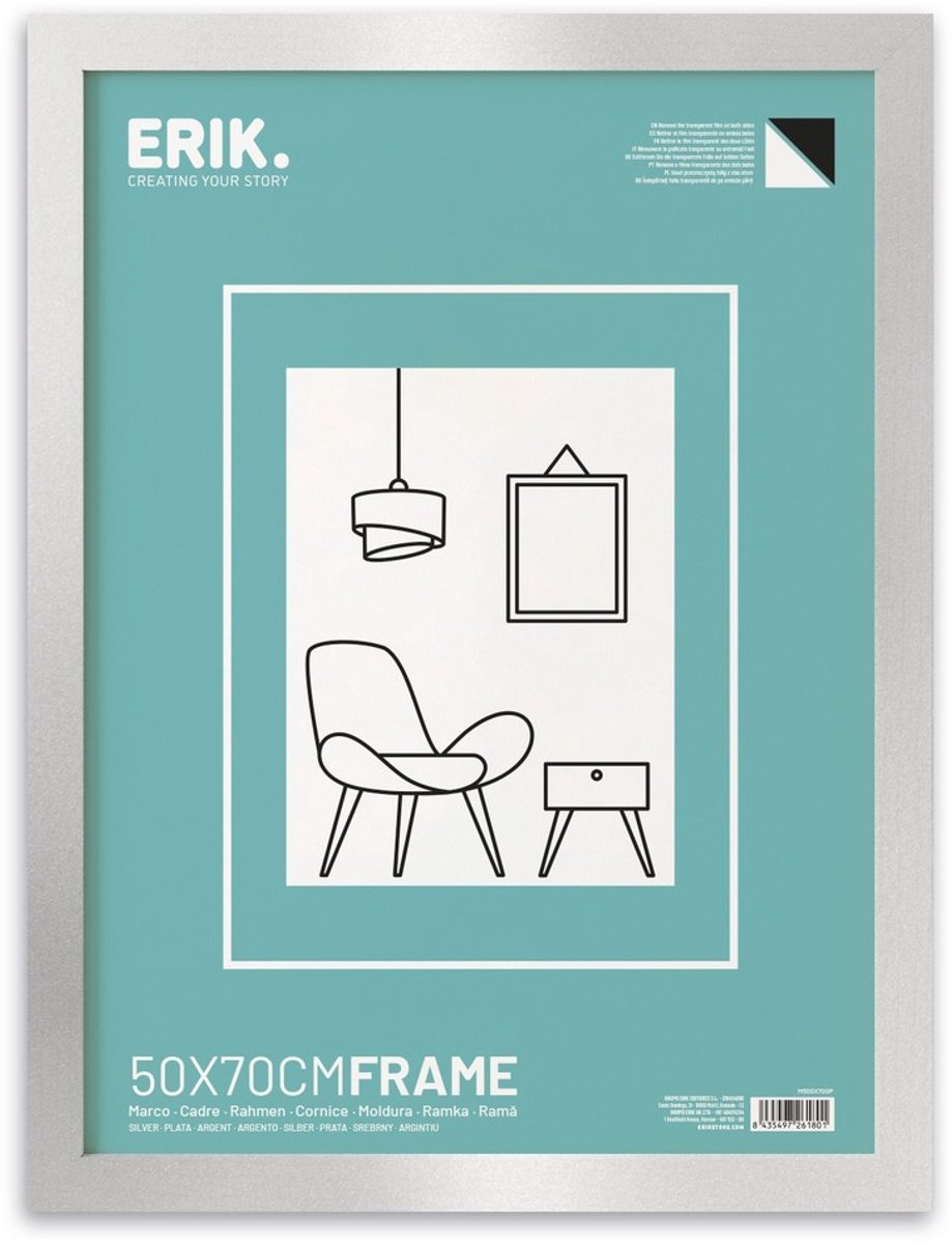 Grupo Erik - Mdf 50X70 Cm Silver Fram Lijst - Multicolours