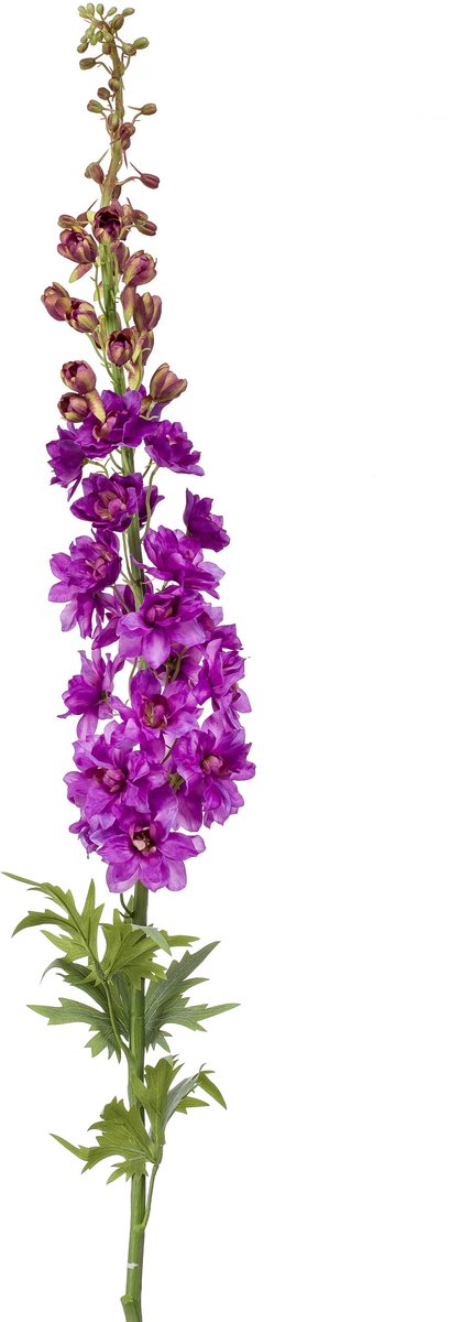 Emerald Kunstbloem Ridderspoor XL 130cm lila - Kunstplant voor binnen