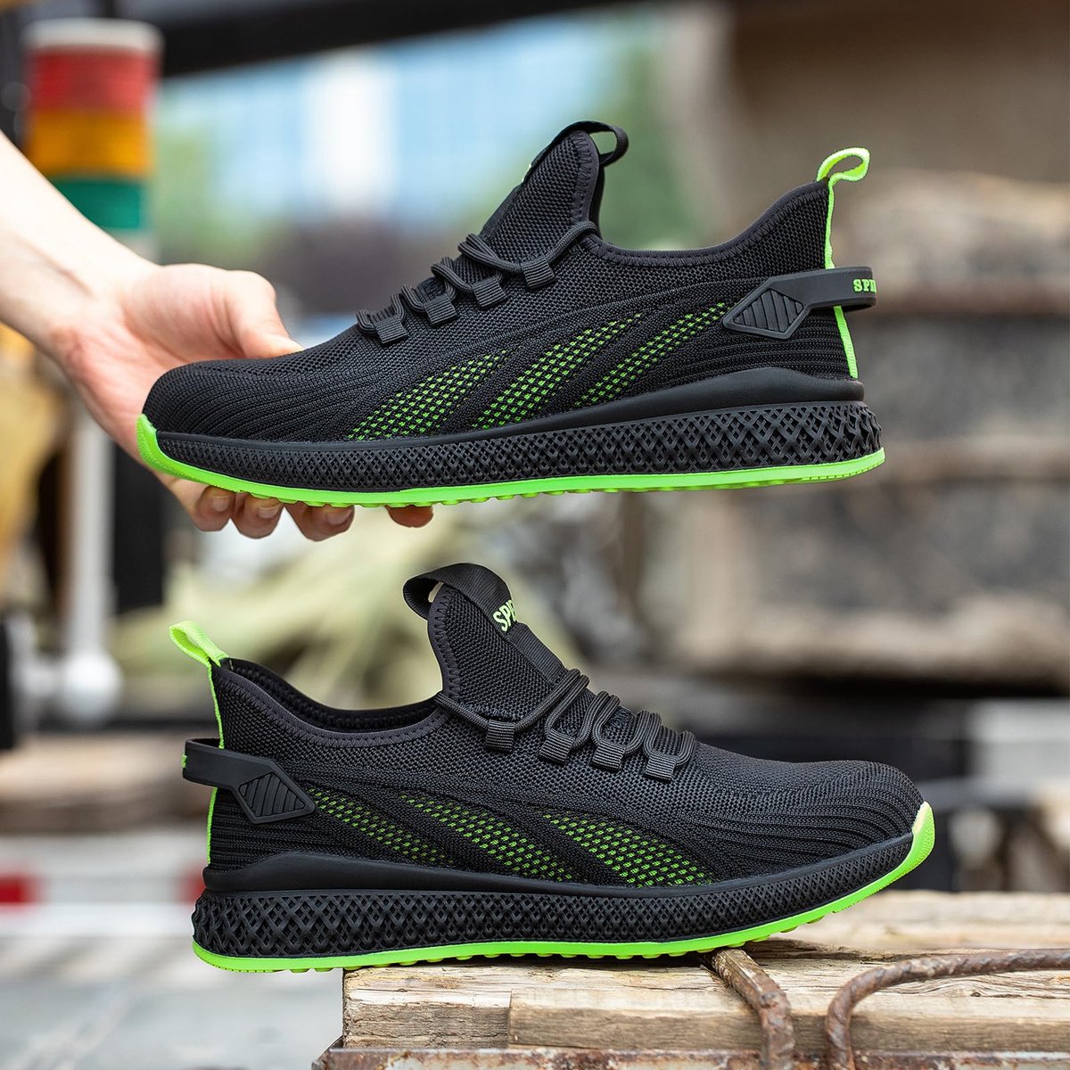 SnelShoppen - Unisex Veiligheidsschoenen met Beschermende Neus, Lekvrije Werkschoenen voor Heren en Dames, Veiligheidsneakers EU 35-46 voor Werk en Da