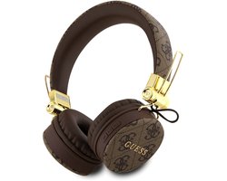 Guess PU Leather 4G Metal Logo Headphone - Geschikt voor Bluetooth Smartphones - Bruin