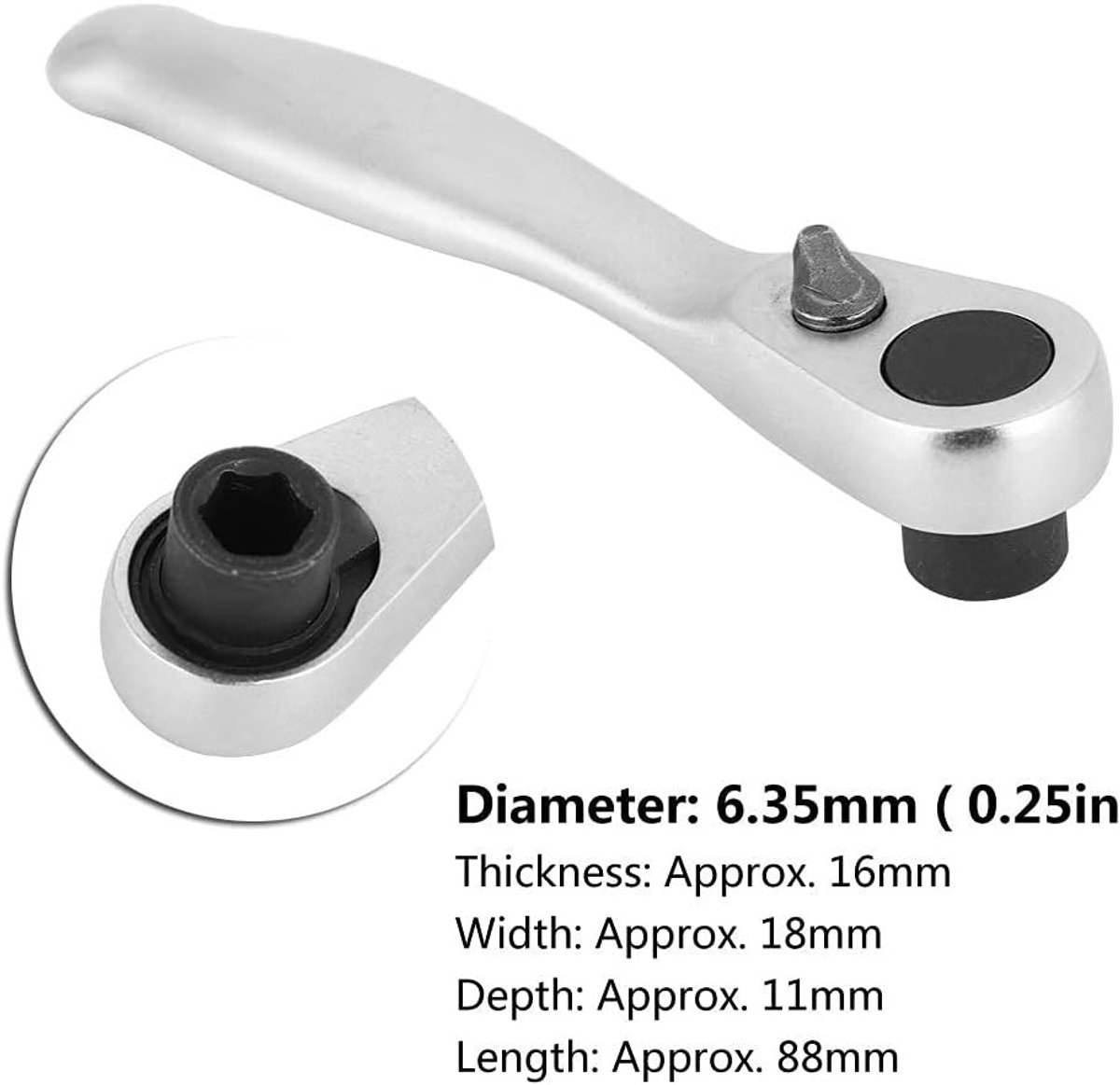 Mini Ratchet Wrench en Allen Sleutels - 6.35mm 1/4" Handgereedschap voor Snel en Efficiënt Klussen