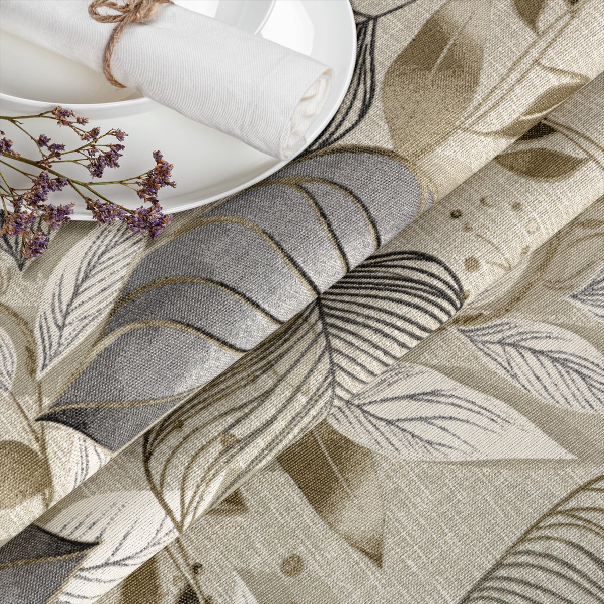 ANRO Tafelkleed Palladium Grijs Ovaal 240x140cm Rechte rand Afwasbaar Waterafstotend Binnen & Buiten
