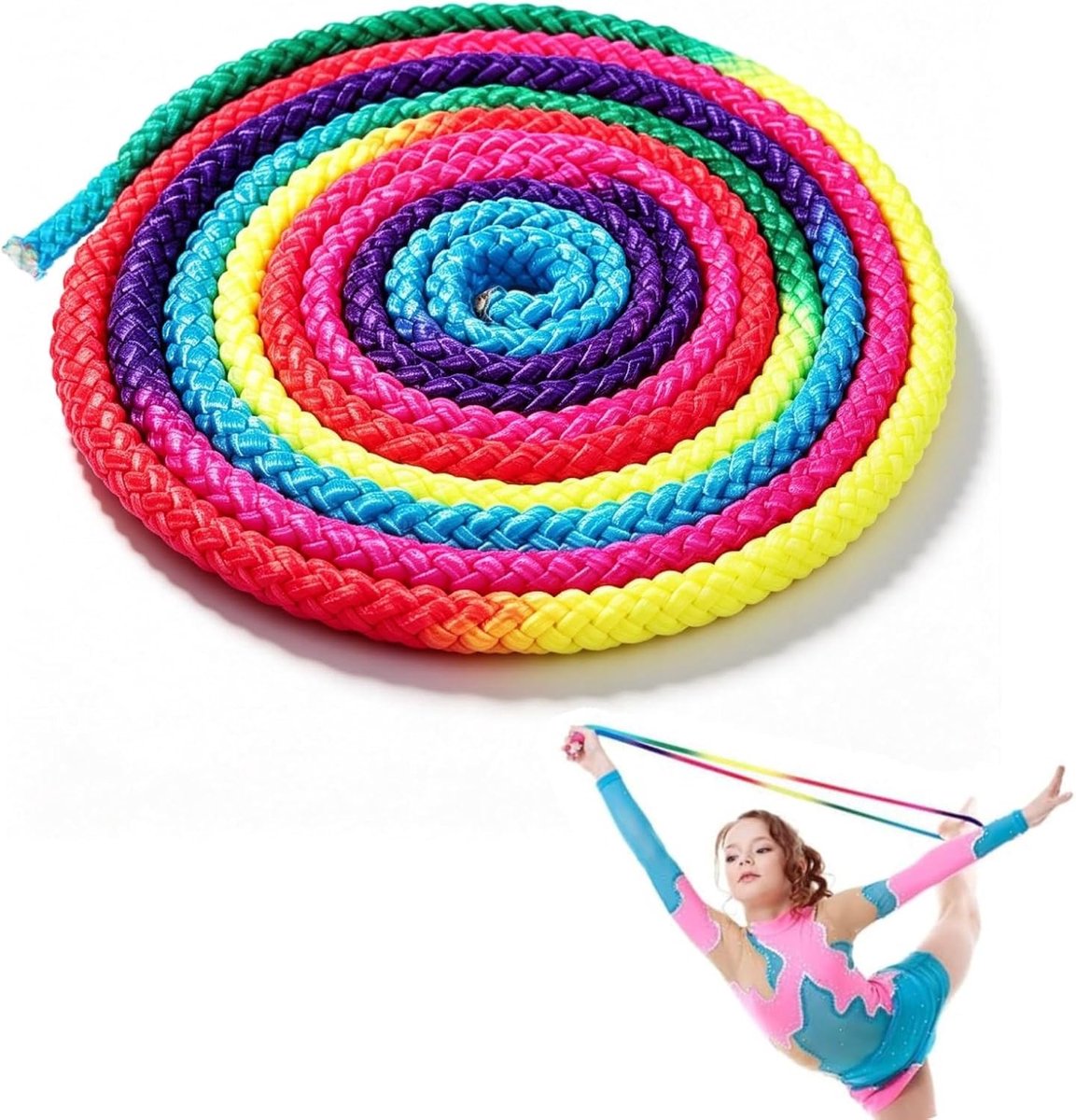 Kleurvolle Touw voor Ritmische Gymnastiek, Ideaal voor Wedstrijden en Training, Duurzaam en Lichtgewicht
