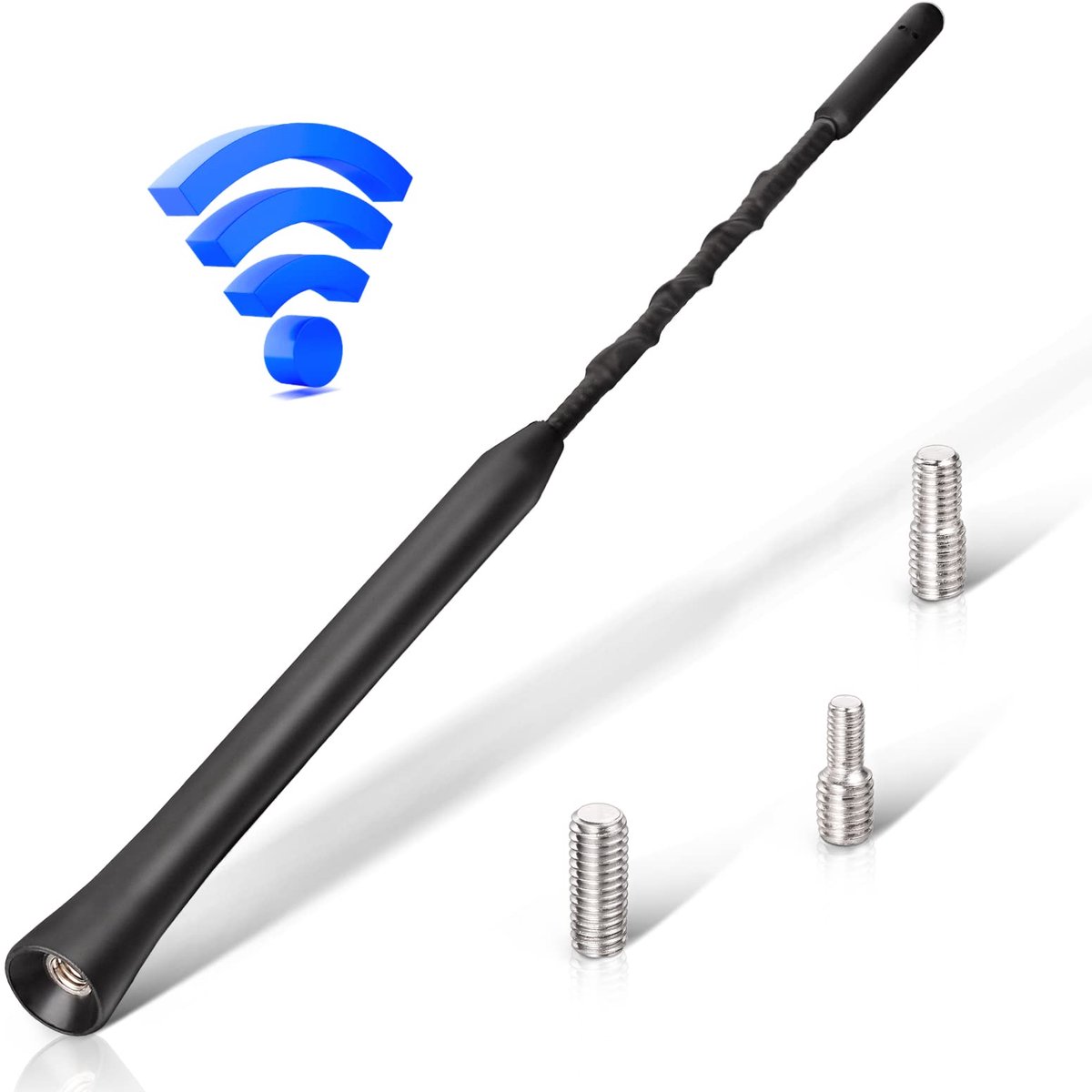 longziming -Auto Antenne FM AM – Universele Dakantenne voor Auto – Radio Antenne met Adapter – Sterke Signaalontvangst – Flexibele Rubber Antenne – Eenvoudige Montage – 1 Stuk