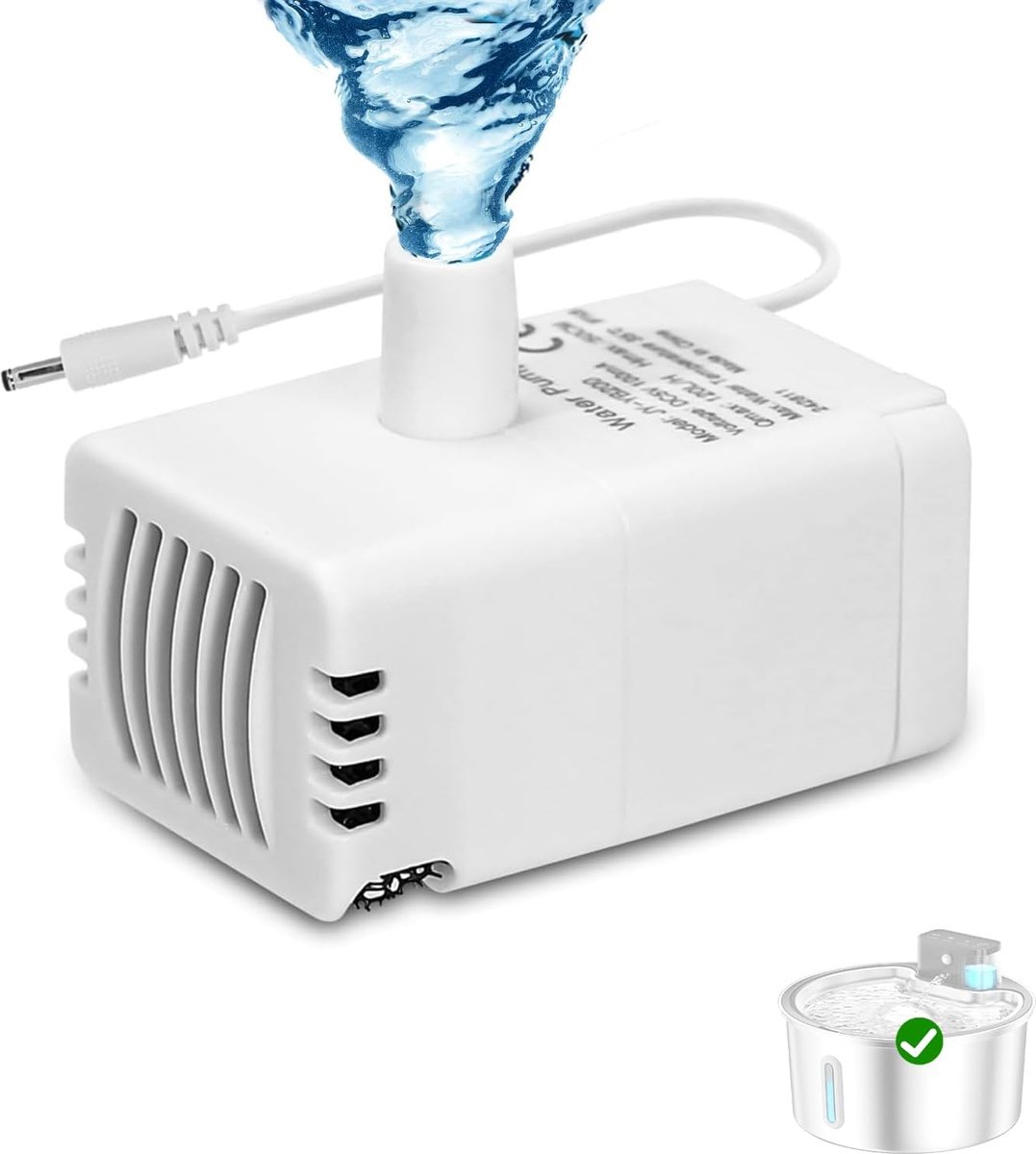 Pomp voor PawPoll Kattenfontein - Vervangpomp voor draadloze PawPoll PW-D03 - Ultra-quiet onder 20dB - SnelShoppen