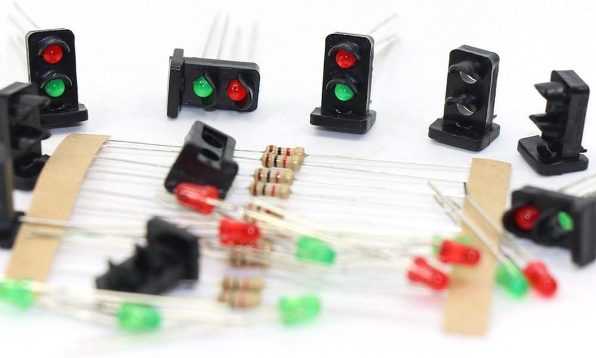 Signal LED Rood/Groen DIY Dwerg Signal Light voor Spoor HO/TT/OO - JTD19-10-EU, Modelbouw Verlichting, Treinaccessoires