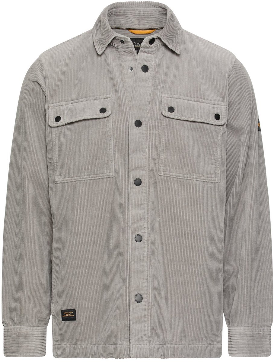 camel active Cord overshirt van 100% katoen - Maat menswear-L - Grijs