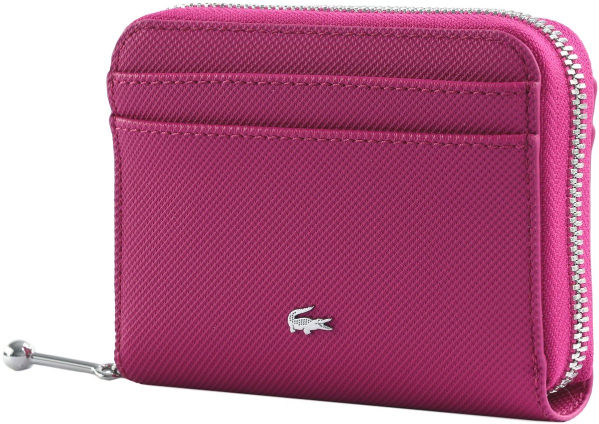 LACOSTE portemonnee Daily City Zip Coin Wallet Rubine paars