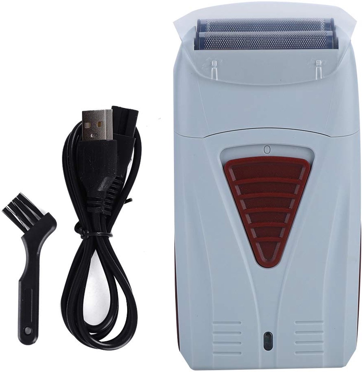 SnelShoppen - Elektrisch Scheerapparaat voor Mannen - USB Oplaadbaar Scheermachine met Dubbele Kop - Baardtrimmer, Tondeuse en Trimmer - Sneller Oplad