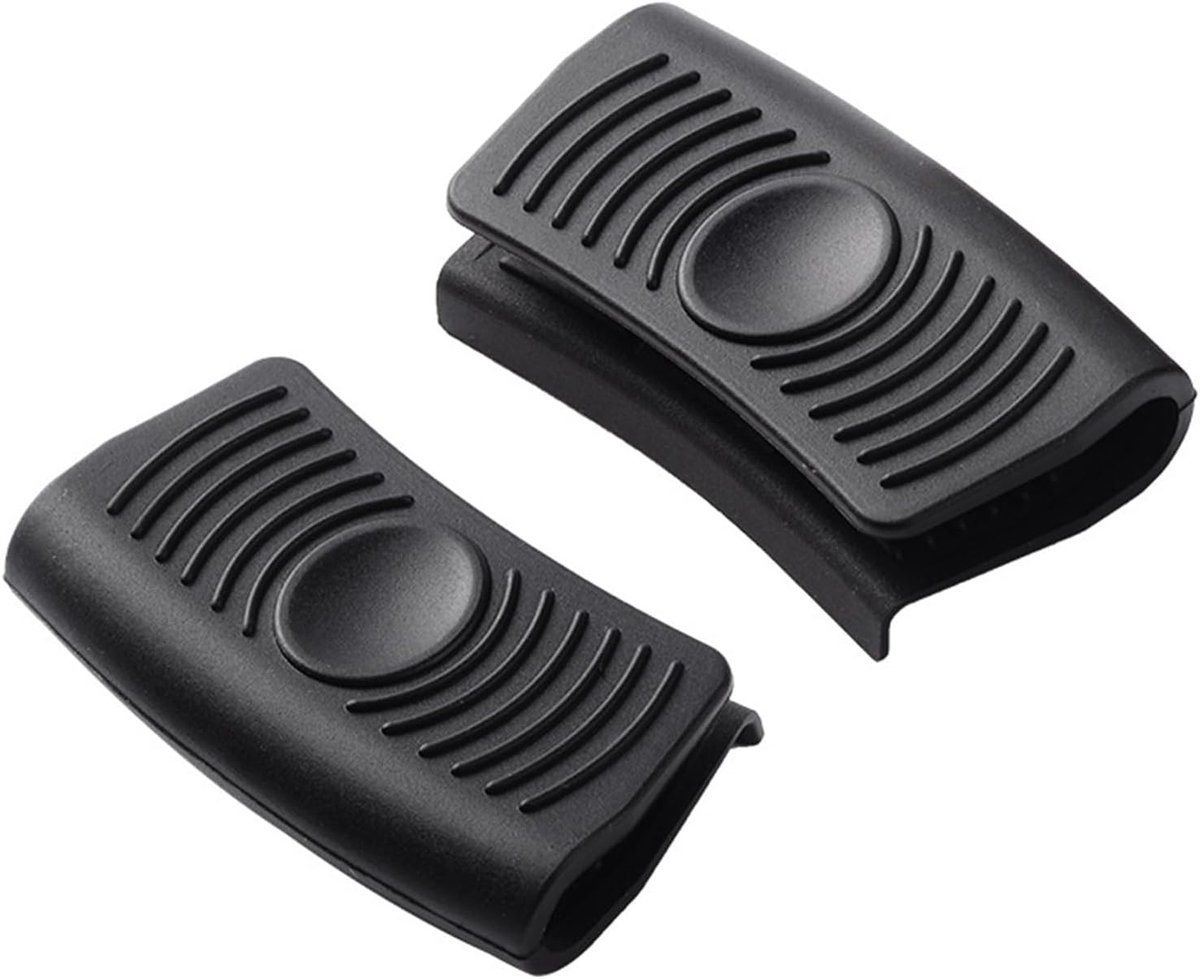 SnelShoppen - 2 Stuks Siliconen Handgreep Houder Grip, Hittebestendige Gietijzeren Handgreep Sleeve, Antislip Koekenpan Handvat Covers, Pannendrager H
