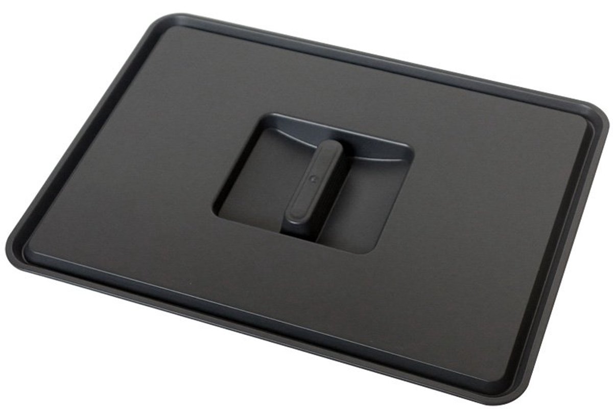 SnelShoppen - Grijze Deksel voor 18L Afvalemmer - Accessoires voor Garbo Vuilnisemmer - Perfect voor Keuken, Tuin en Camping