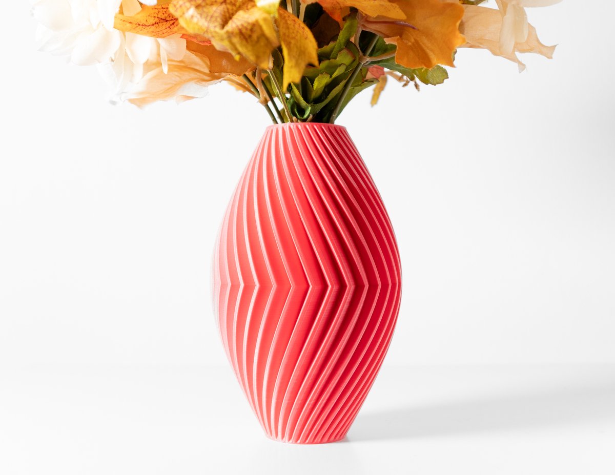 Skushy Vaas Soko - Geschikt voor Bouwbloemen - Japandi Designvaas voor Droogbloemen en Kunstbloemen - Sculpturale Decoratieve Vaas - Moderne Woondecoratie