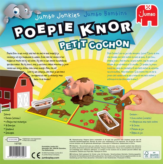 Jumbo - Poepie Knor - Bordspel voor kinderen - vanaf 3 jaar - 2 tot 4 spelers