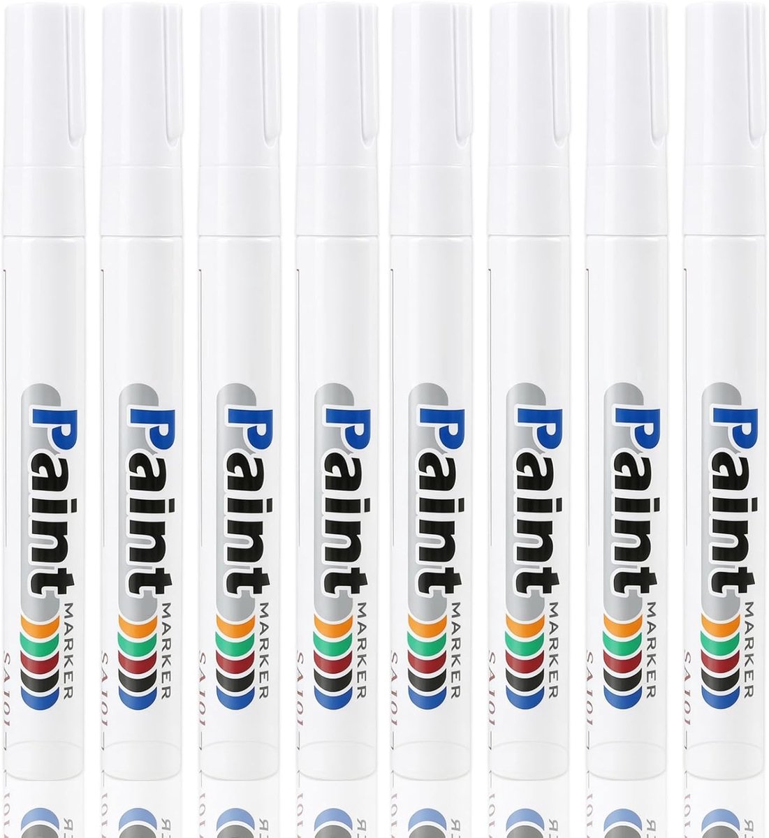Witte permanente markers - waterbestendige verfpennen met 2-3 mm punt, sneldrogend en hoge dekking voor metaal, hout, glas en kunststof