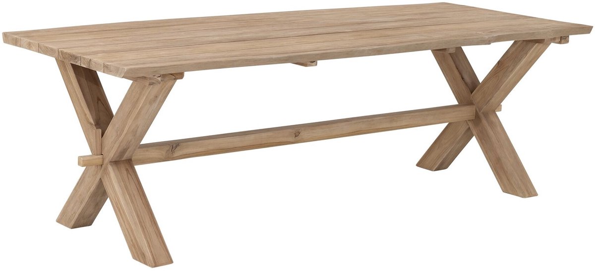 MUST Living Dining table Tropicana (outdoor),78x240x100 cm, rustic teakwood with live edge top