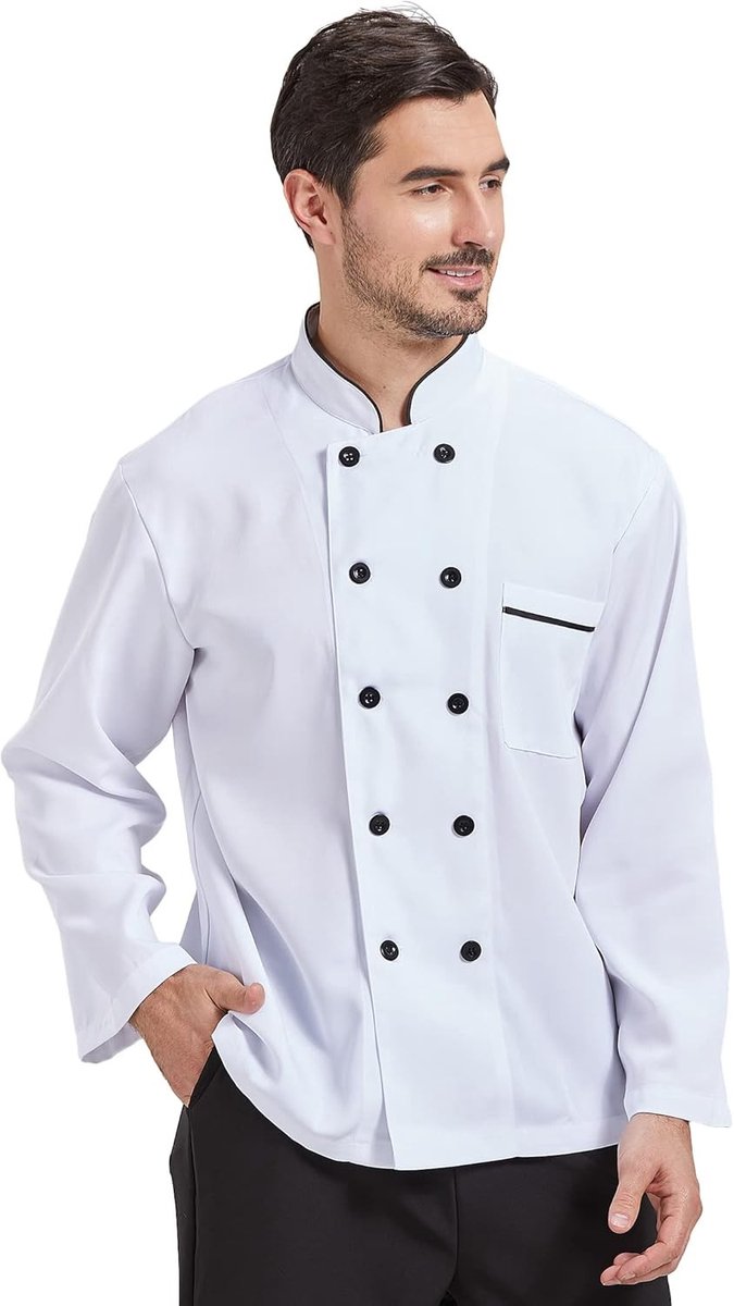 Klassieke witte chef coat voor dames met lange en korte mouwen, ideaal voor professionele koks en horeca medewerkers