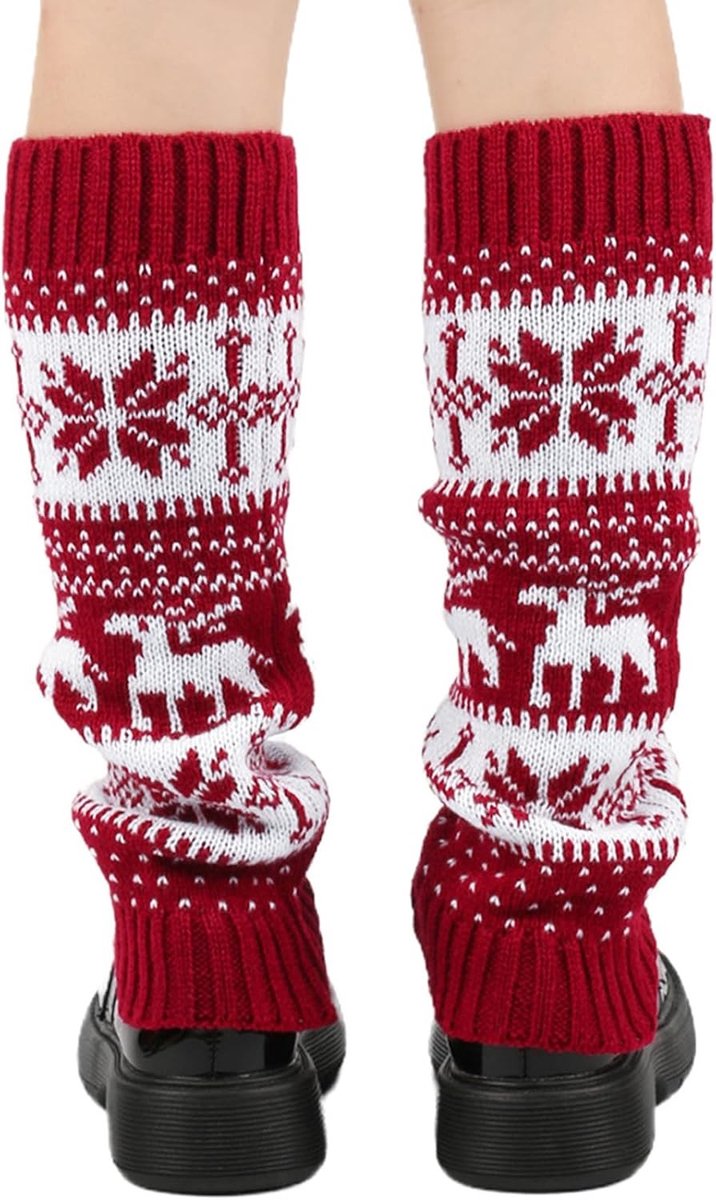 Dames en Meisjes Gebreide Legwarmers voor Kerstfeest, Dans, Yoga en Sportactiviteiten