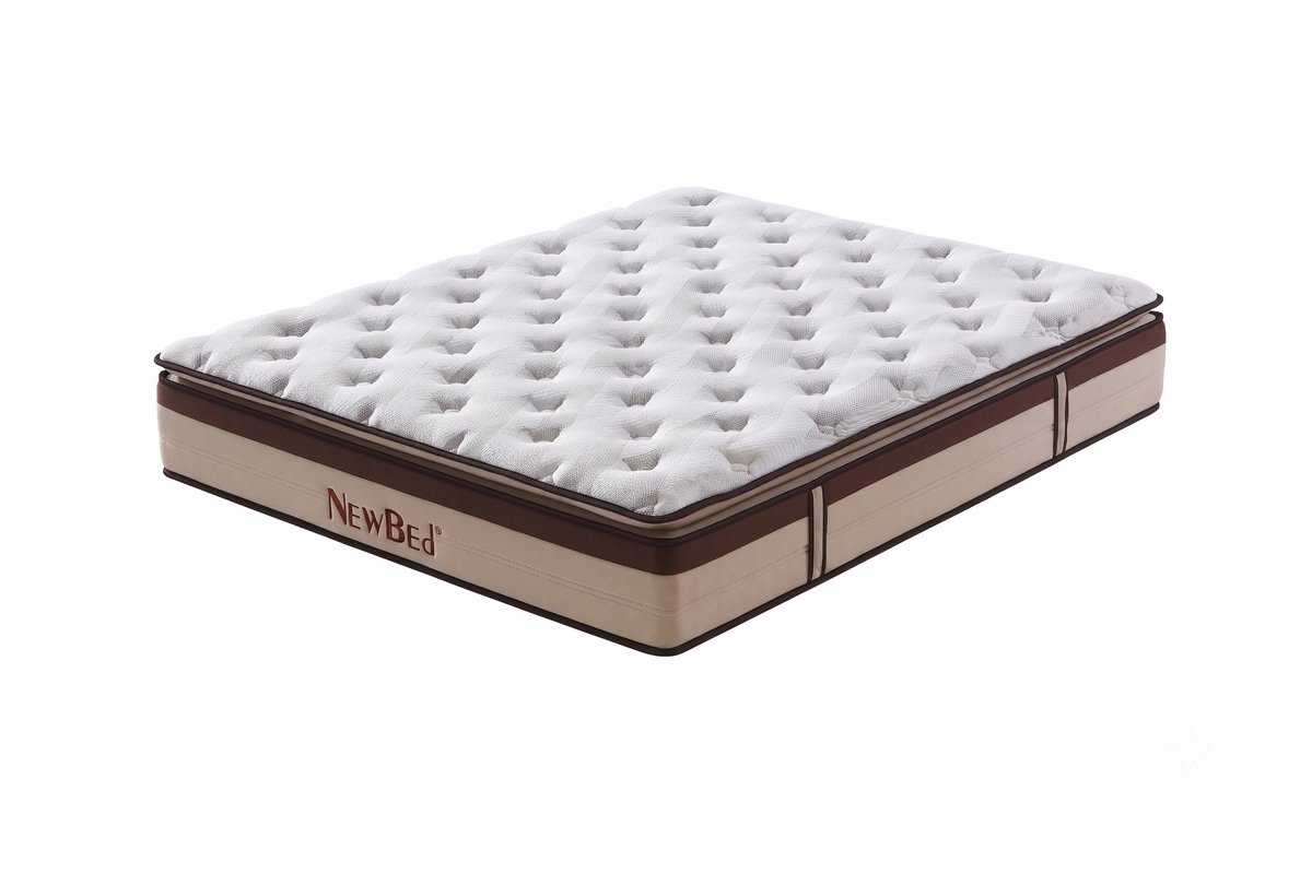 NEWBED Luxe Matras 120x200- Orthopedische Pocketvering Matras met Geïntegreerde Topper - Multi-zone ondersteuning - Traagschuim & Latex - 32 cm