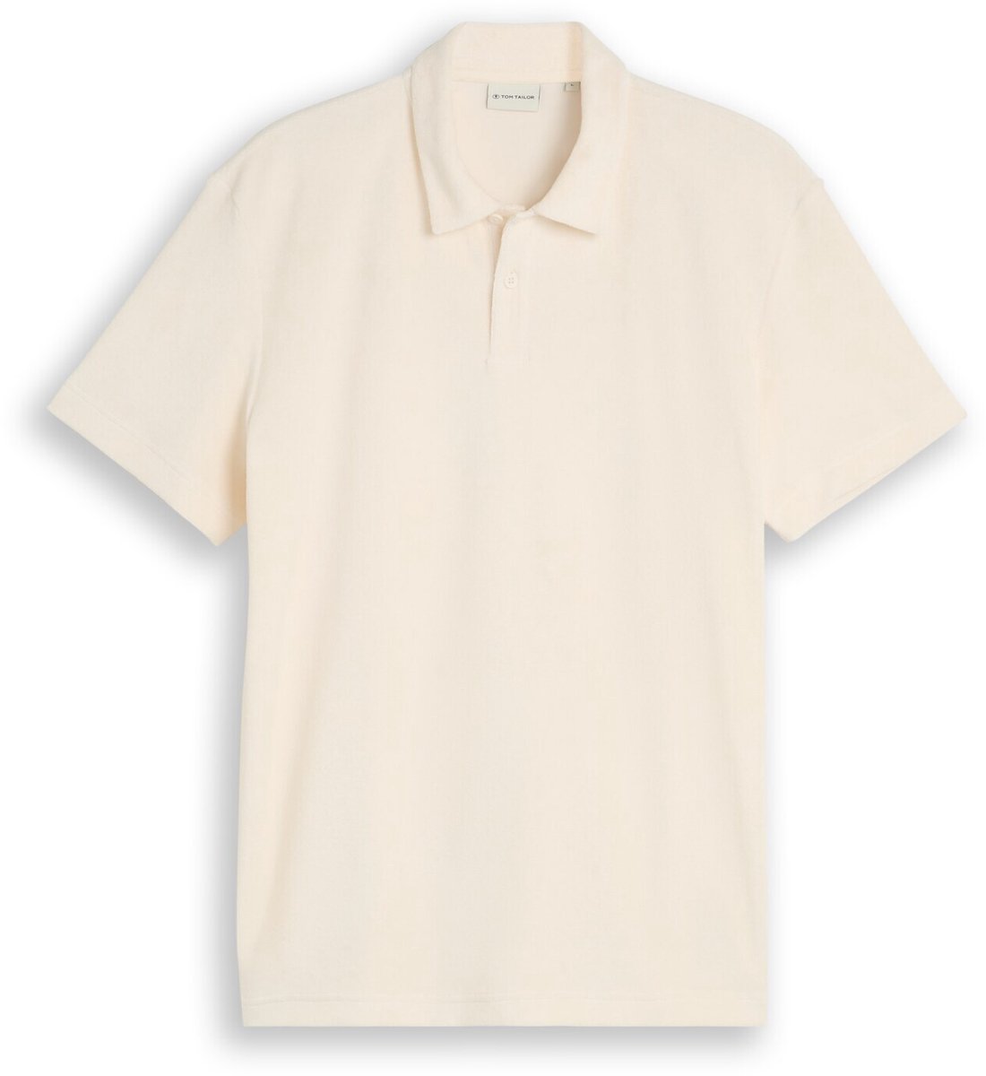Tom Tailor - Poloshirt van badstof - Maat XL - Gardenia White