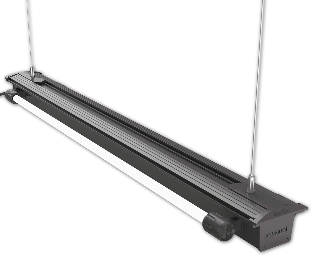 SnelShoppen - 60cm Hangbare Aquarium Verlichting, Twin 2 buis T5 Verlichting Unit voor Vissen, Planten, Levendige Kleur, Energiezuinige LED Verlichtin