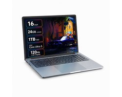 Ninkear 16 inch laptop Intel Core Ultra 5 125H - 24GB LPDDR5 - 1TB SSD - 2560x1600 120Hz mat scherm - Intel Arc graphics - WiFi 6 - Windows 11