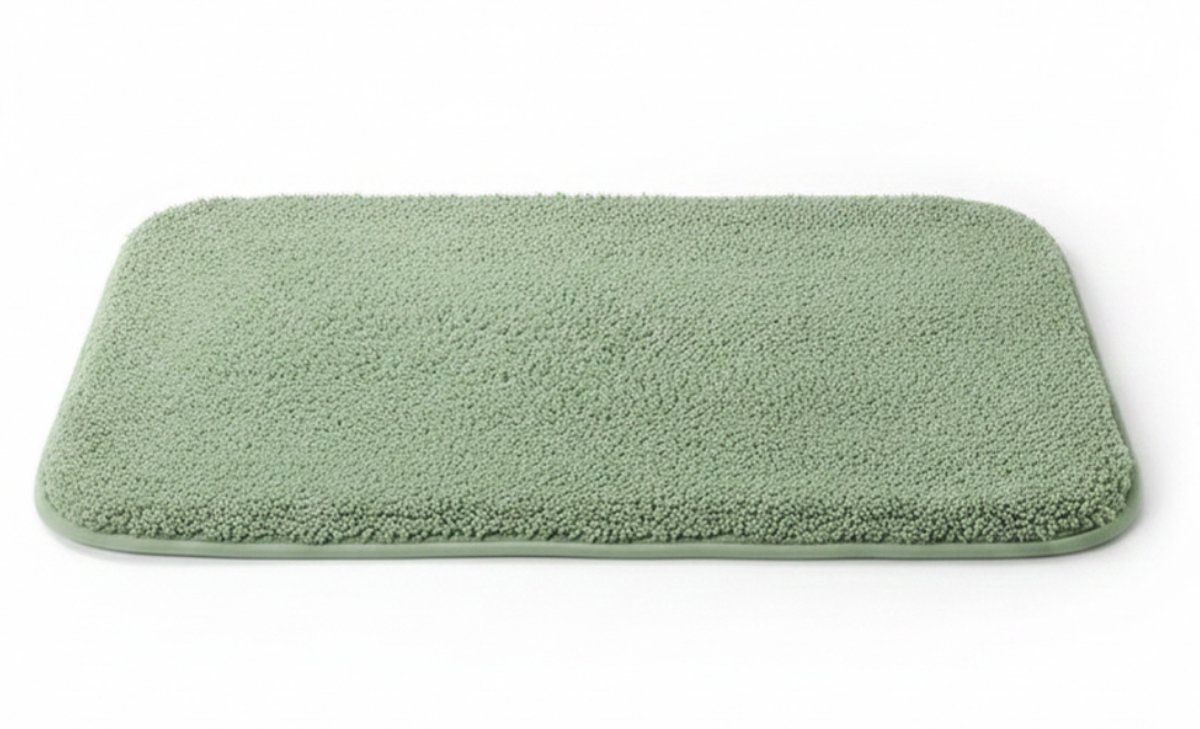 KIRA® Badmat - Badmat Antislip - Super Absorberende Badkamerkleed - Lichtgroen - 60cm x 40cm x 2cm