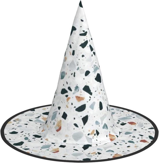 Heksenhoed - Verkleedhoed Halloween - Kostuum Accessoire - Uniek Printontwerp - 38 cm Buitendiameter - Pastel