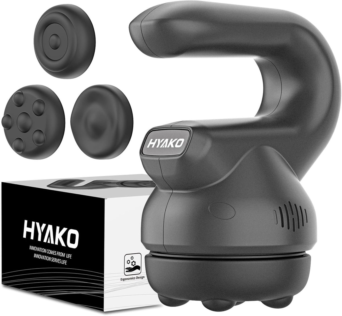 SnelShoppen - Handheld Professionele Mini Orbital Buffer Massageapparaat, Verstelbare Multi-Snelheid Vibratie voor Diepe Weefselmassage, Spierpijnverl