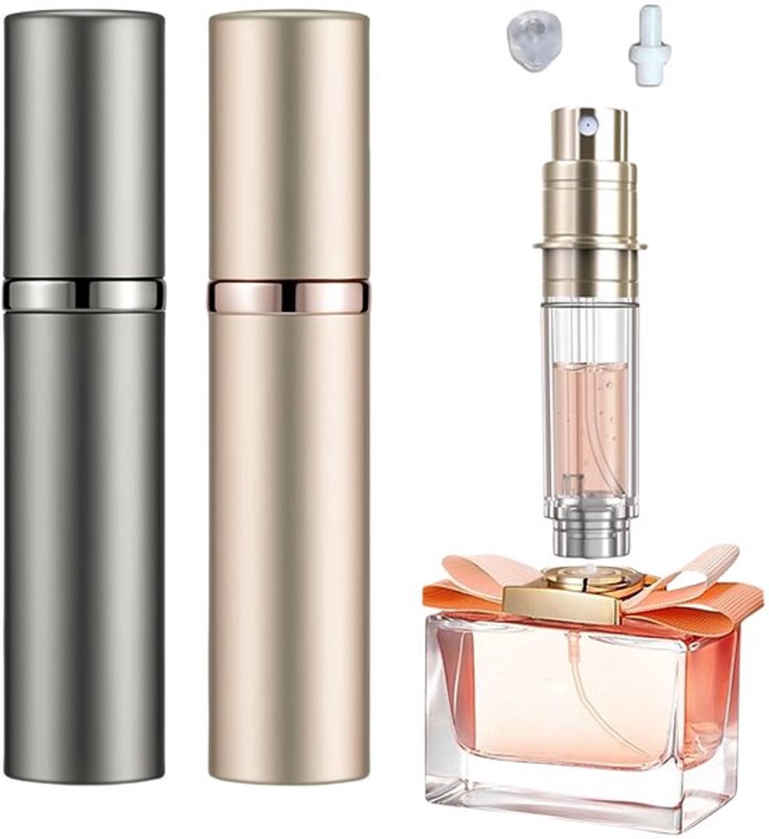 Parfumverstuiver 5 ml - Navulbaar - Draagbaar - Lichtgewicht - TSA-goedgekeurd - Nano-neveltechnologie - Geurverstuiver
