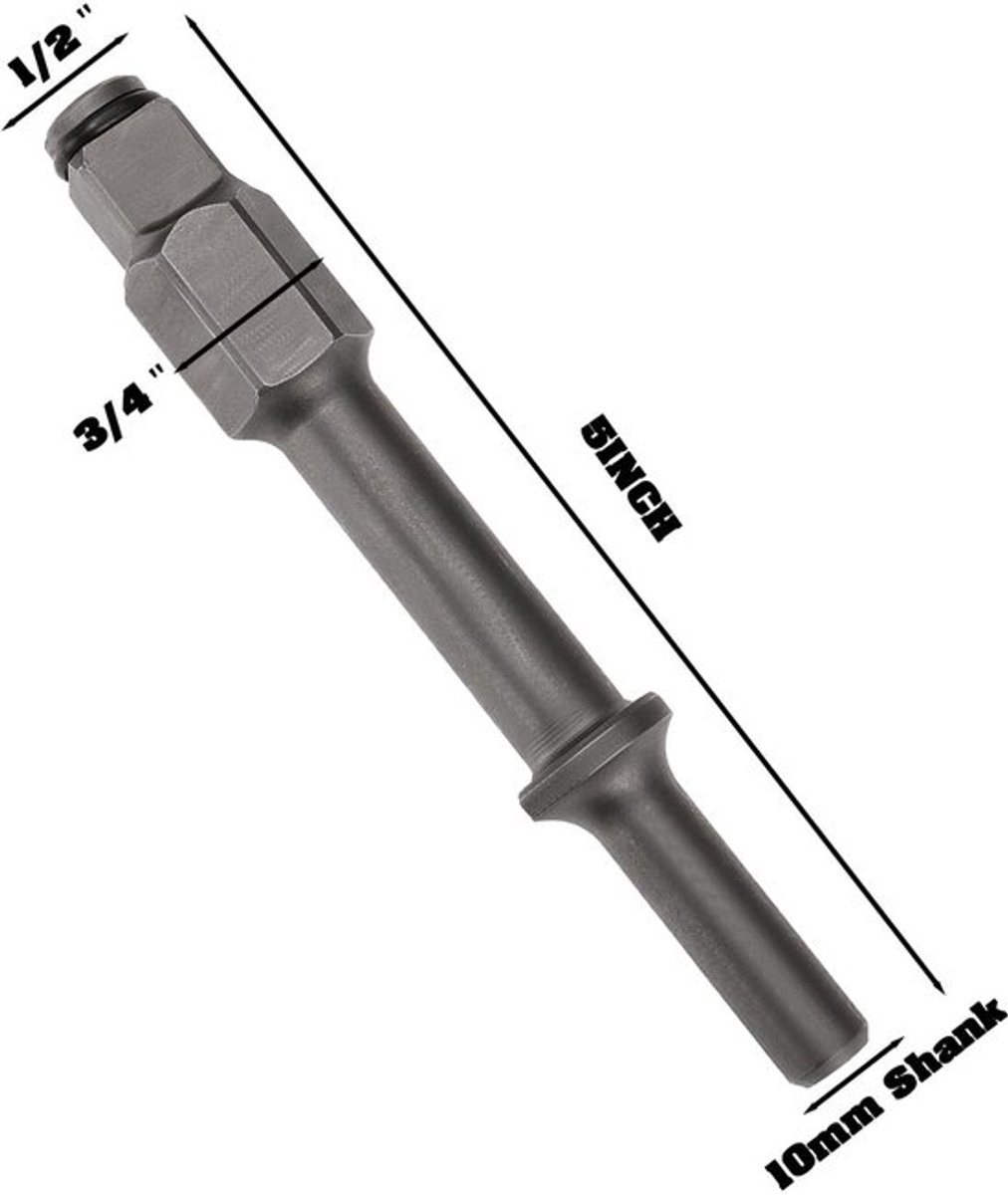 Pneumatische Boutbreaker - Geschikt voor het Verwijderen van Hardnekkige Bevestigingsmiddelen - 1/2 Inch Aandrijving - 10mm Hammer Shaft - Massief Metaal - Eenvoudig in Gebruik - Luchtgereedschap