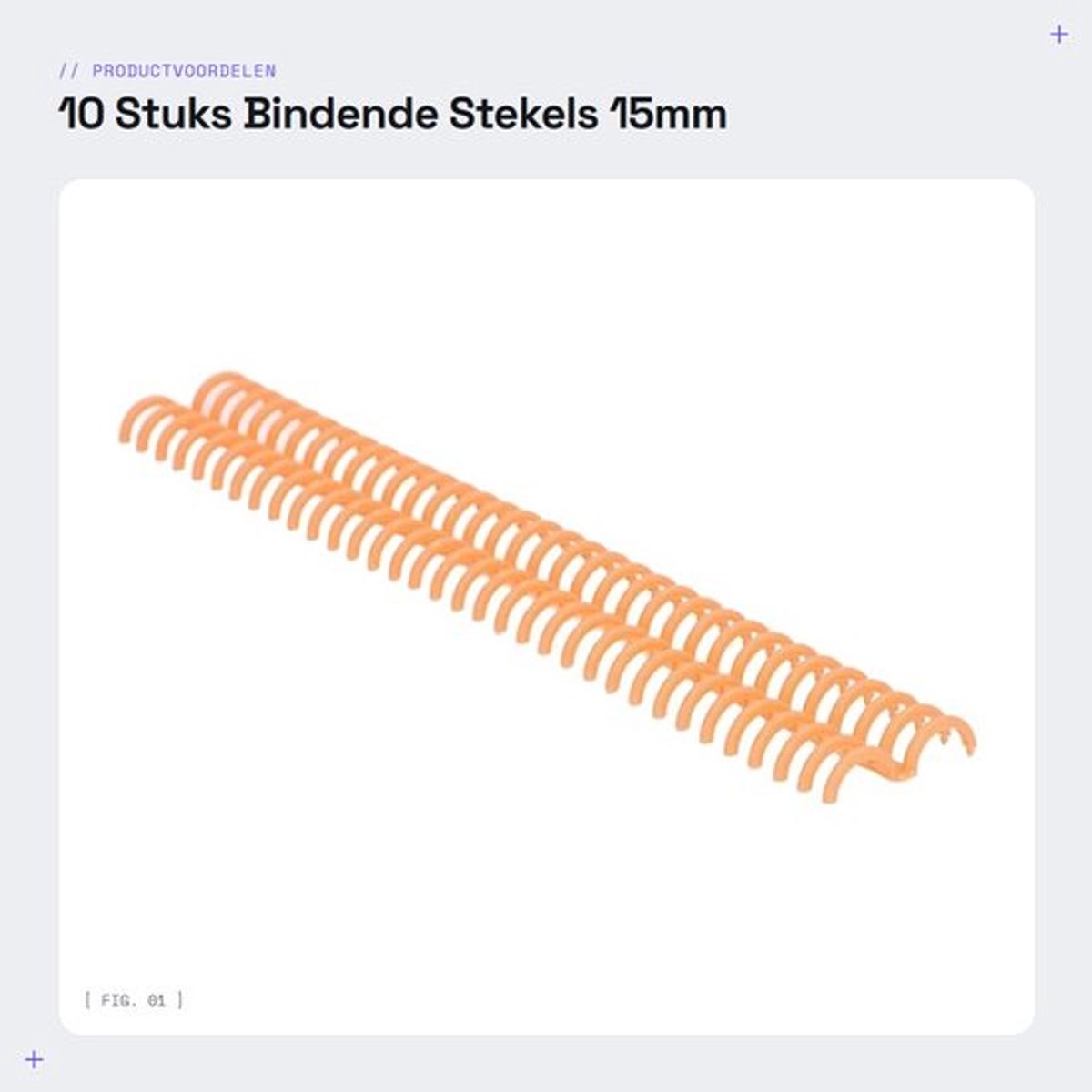 Bindende Kam - 10 Stuks - 34 Gaten - 15mm Binnendiameter - Polypropyleen - Grote Capaciteit 120 Vellen - Bindstrip
