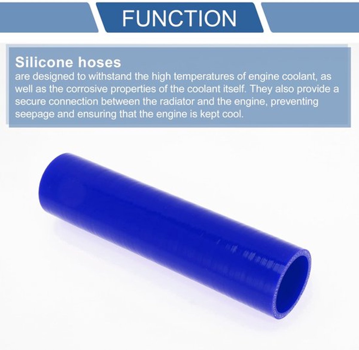 Koelvloeistofslang 40 mm Id - 200 mm lengte - Siliconen - Hoge temperatuur - Meerlaags geweven stof - Duurzaam - Siliconenslang