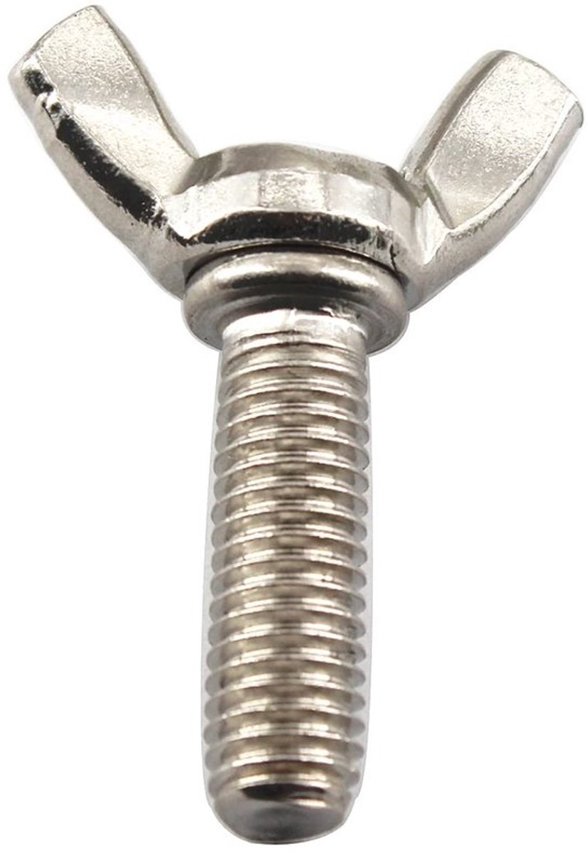 Vlindermoeren Set 20 Stuks - M6x45 Bouten - 304 Roestvrij Staal - Duurzaam - Corrosiebestendig - Eenvoudig te Installeren - Moeren