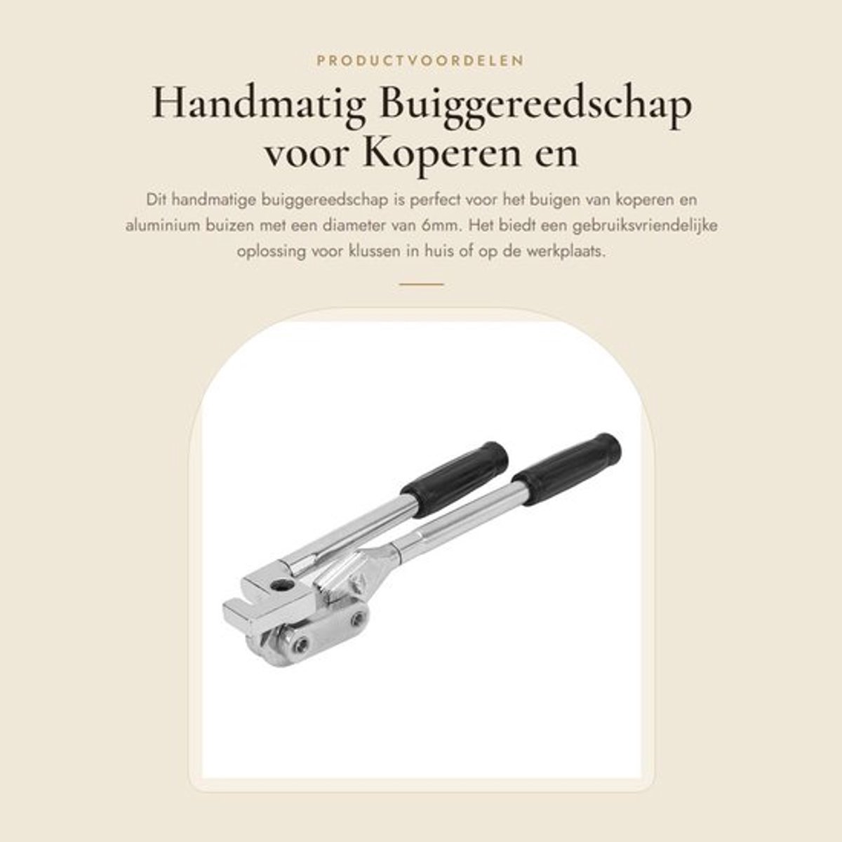 Buizenbuiger Handmatig - Zinklegering Staal - 180 Graden - Voor Koperen/Aluminium Buizen - Lichtgewicht - Handgereedschap - Buiggereedschap