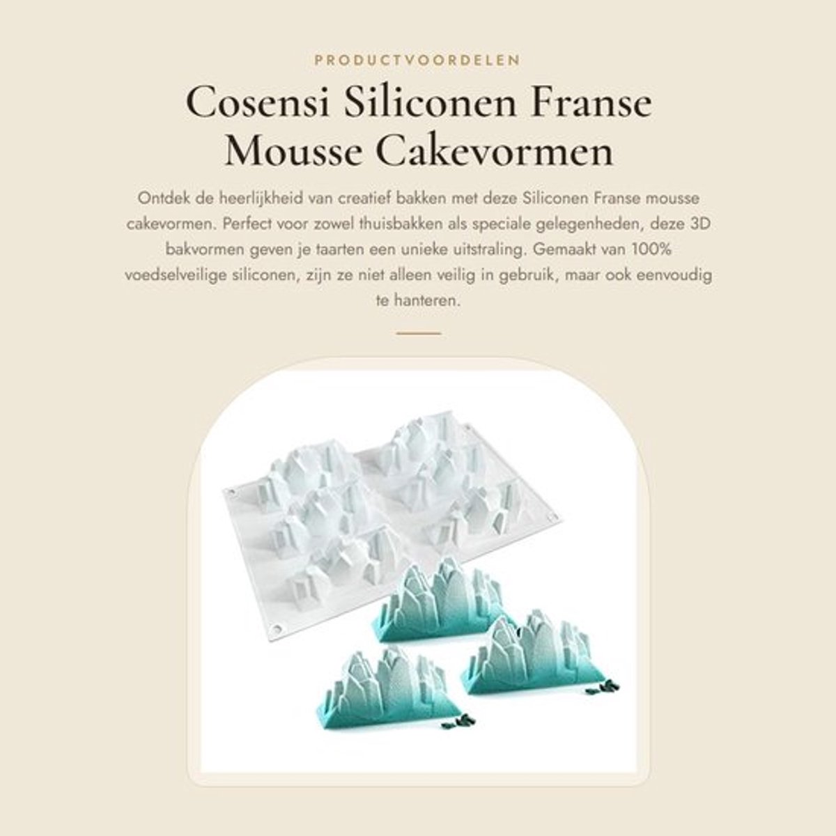 Cakevorm 3D - Siliconen - 6 Holes - Hittebestendig - Opvouwbaar - Voedselveilig - Bakvorm