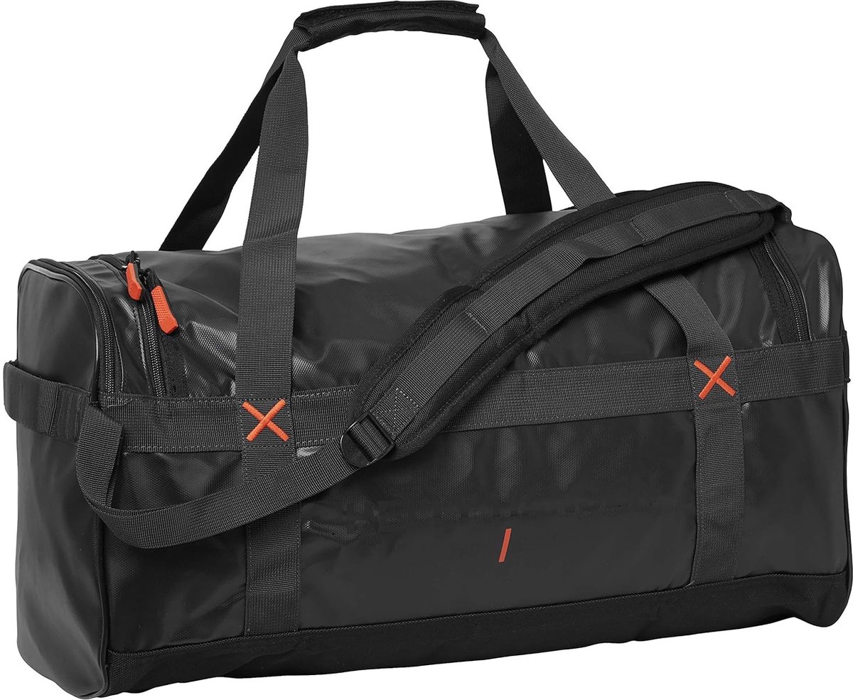 SnelShoppen - Unisex Duffel Bag 90L, Waterafstotend Sporttas met Verstelbare Schouderbanden, Zwart, Ideaal voor Sport, Camping en Dagelijkse Gebruik
