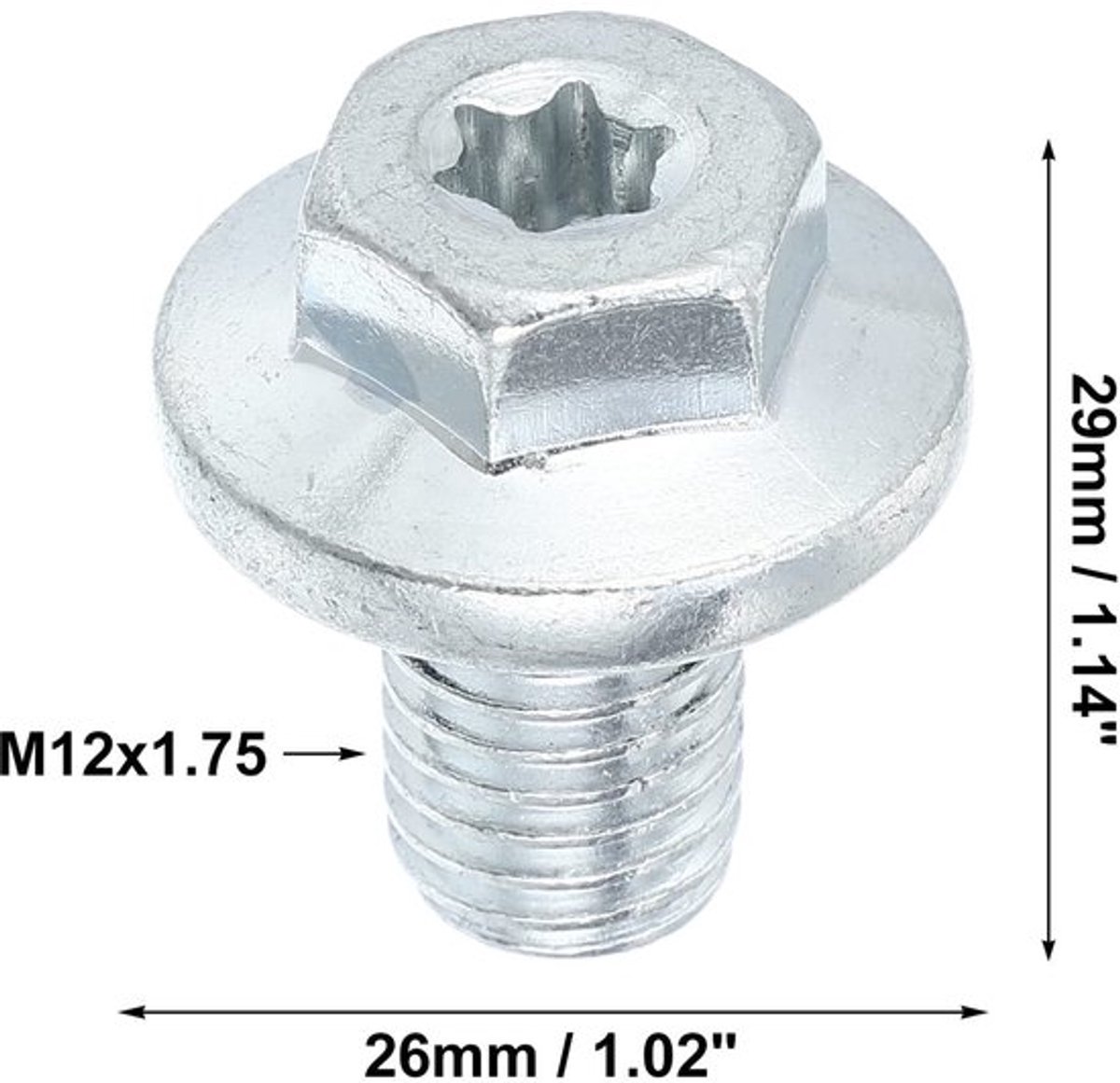 Afvoerplug Zilverkleurig - Olie Afvoerplug - M12x1.75 - Staal - Eenvoudige installatie - Goede afdichtingsprestaties - Olieplug