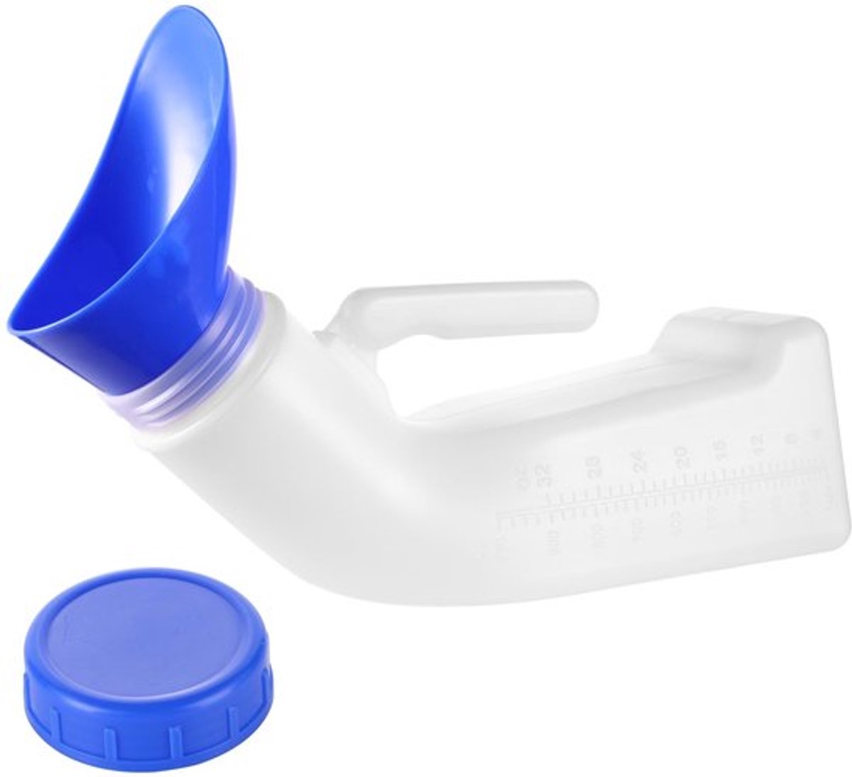 Urinoir Draagbaar 1200ml - Urinefles Unisex - Morsbestendig - Accessoire Trechter - Voor Reizen - Voor Ouderen - Plasfles