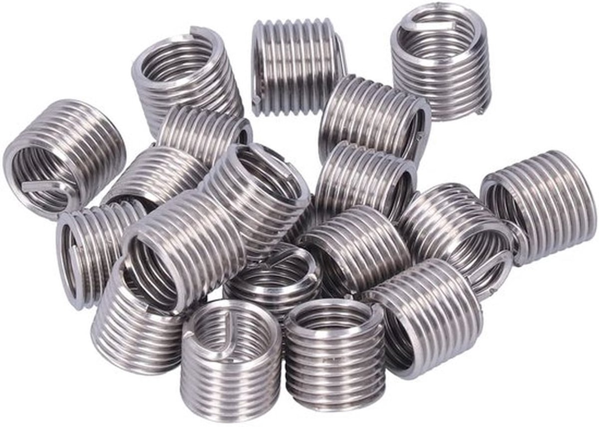 Draadschroefdraadinzetmoer 20 Stuks - M12 X 1,75 - Roestvrij Staal - Slijtvast - Corrosieweerstand - Nauwkeurige Reparatie - Draadreparatieset