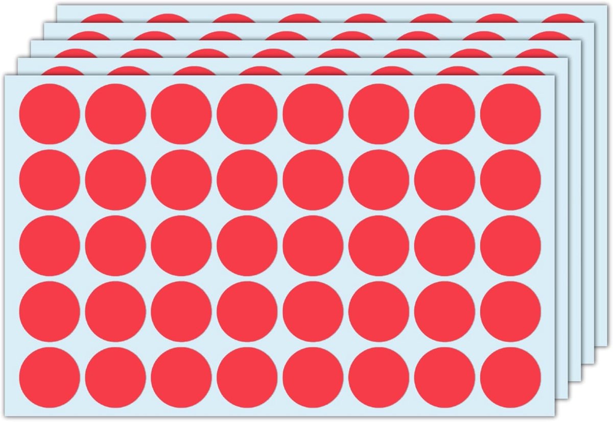 Ronde Stickers 20mm - Gekleurde Stippenstickers - Zelfklevend - Ideaal voor Organisatie - ShopVlot