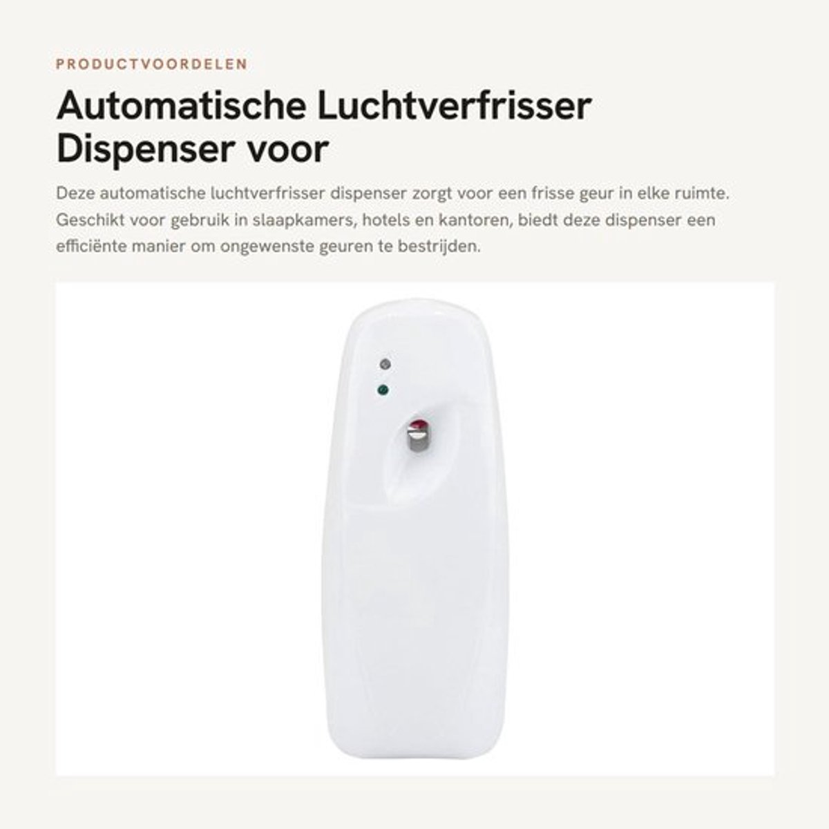 Automatische Luchtverfrisser Dispenser voor Binnen