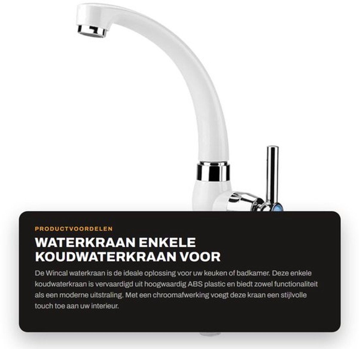 Waterkraan Hoogwaardige En Praktische Enkel Koude Kraan - Keukenkraan - Badkamerkraan - G1