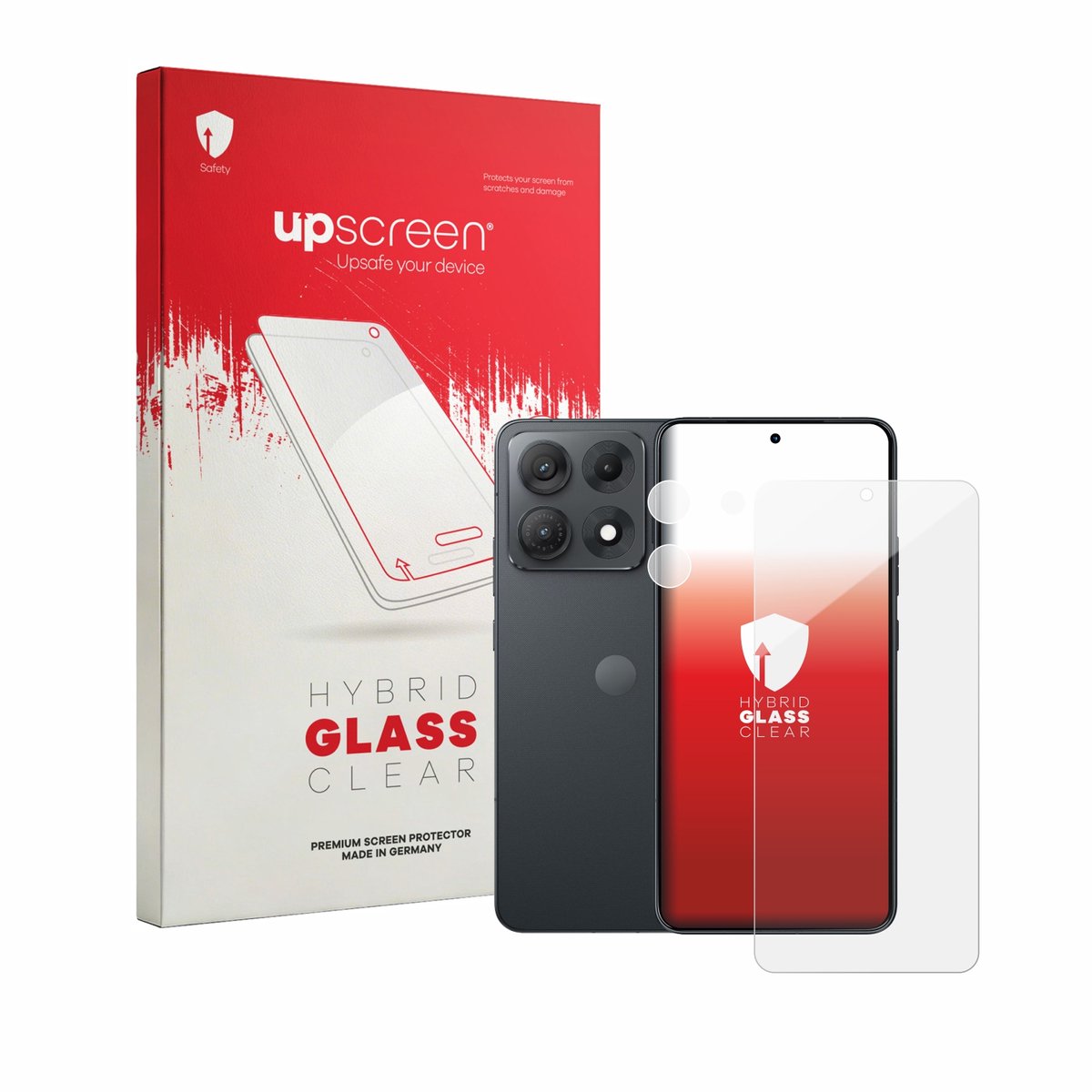 upscreen - Screenprotector voor Motorola Edge 70 Max (Voor+Camera) - Folie Beschermfolie Beschermglas transparant