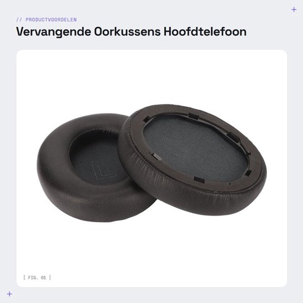 Oorkussens Vervangend - 2 Oorkussens - Anker Life Q30/Q35 - Traagschuim - Eiwitleer - Comfortabel en Duurzaam - Hoofdtelefoon Oorkussens