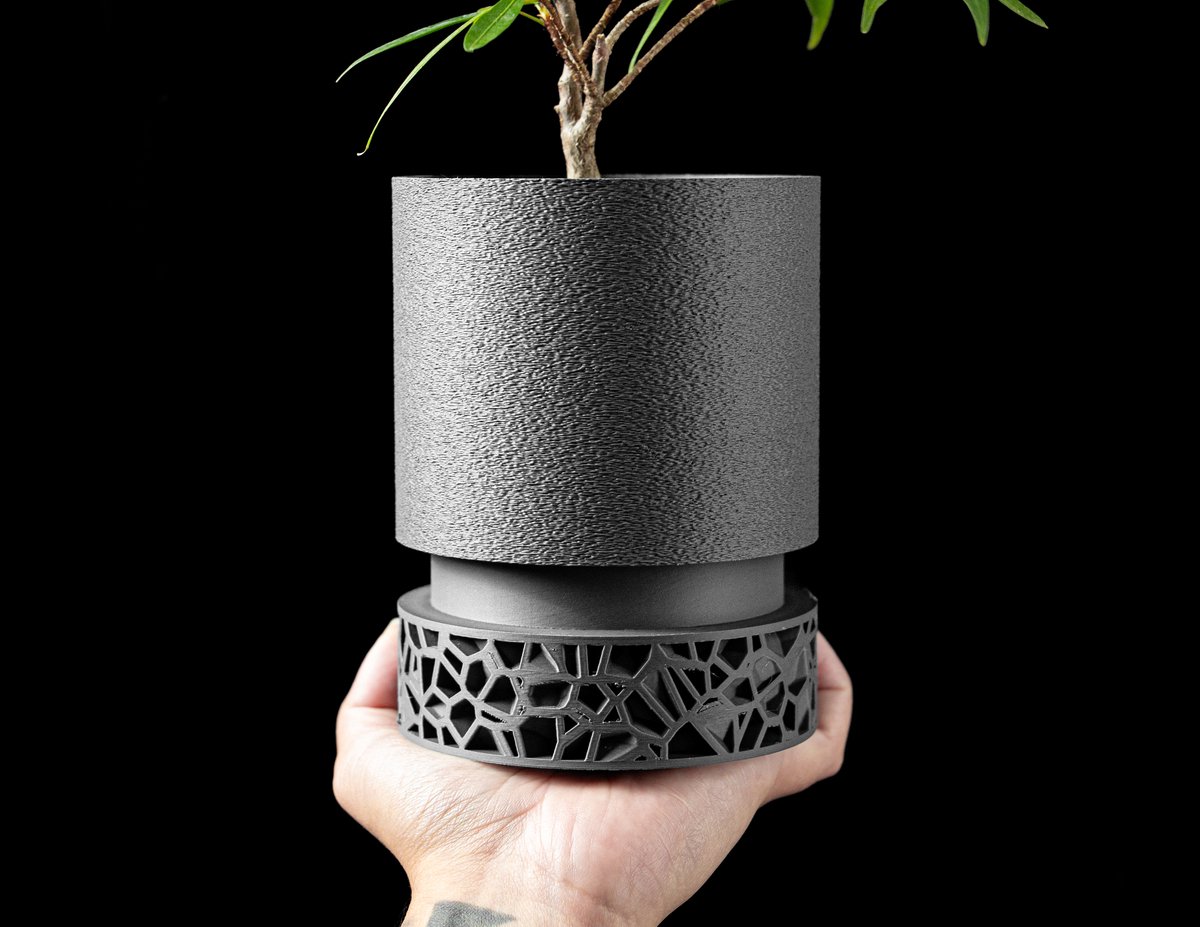 Skushy Vori 02 Bloempot - Moderne Designpot voor Kamerplanten - Sculpturale Plantenpot voor Woonkamer en Kantoor - Premium Woondecoratie