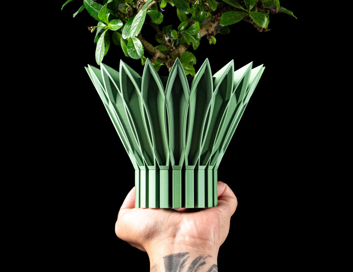 Skushy Velora Bloempot - Moderne Designpot voor Kamerplanten - Sculpturale Plantenpot voor Woonkamer en Kantoor - Premium Woondecoratie