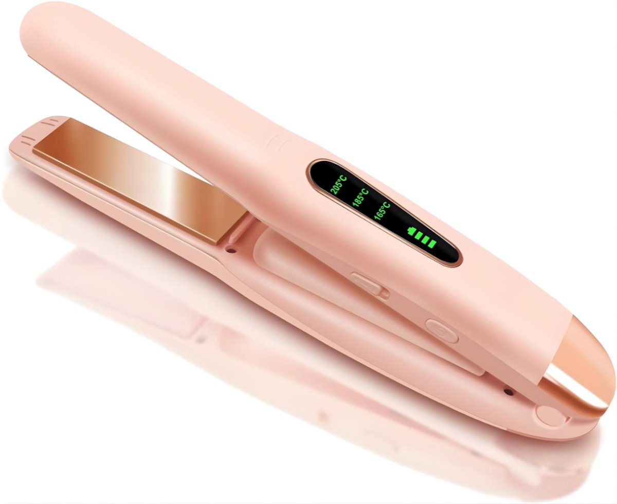 Ploutos® Draadloze Stijltang - Stijltang - Krultang - Roze - 22cm x 3cm x 3cm