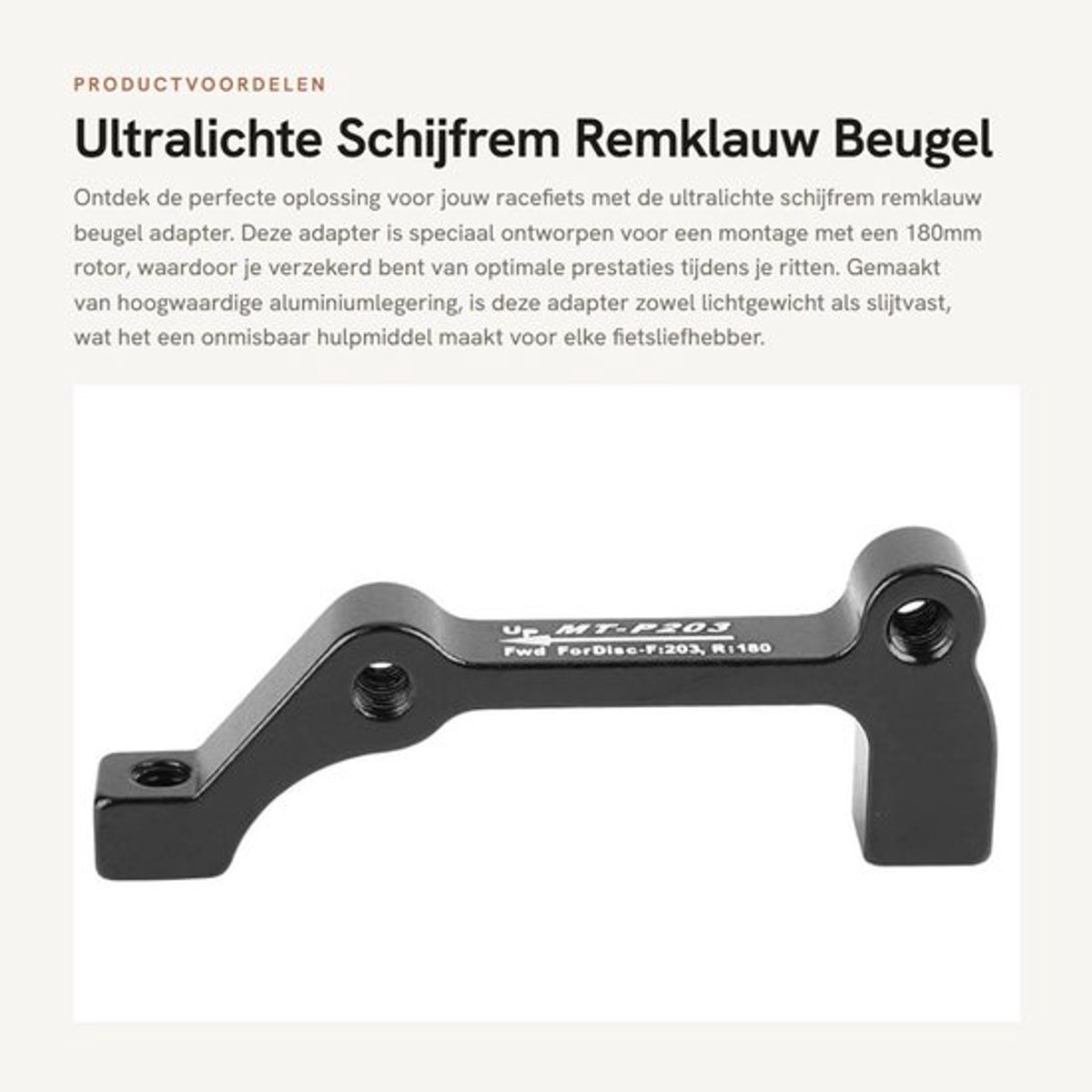 Ultralichte Schijfrem Remklauw Beugel Adapter - Hoogwaardige Aluminium - 180mm Rotor - Geschikt voor Racefiets - Lichtgewicht en Duurzaam